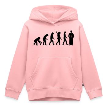 Evolution Priest - Kids Premium Organic Hoodie - rose - Front - AI Model Kid Female (0cm)