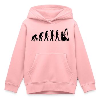 Harfe - Kinder Premium Organic Hoodie - Rosa - Vorne - AI Model Kid Female (0cm)