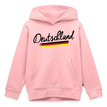 Deutschland - Germany - Bundesrepublik -Flagge BRD - Kinder Premium Organic Hoodie - Rosa - Vorne - AI Model Kid Female (0cm)