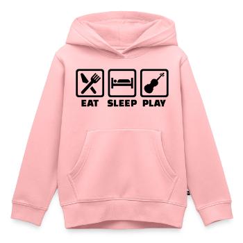 Eat Sleep Violin Fiddle - Kids Premium Organic Hoodie - rose - Front - AI Model Kid Female (0cm)