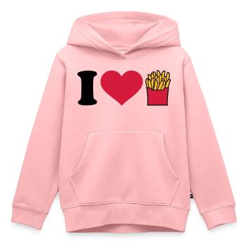 Pommes - Kinder Premium Organic Hoodie - Rosa - Vorne - AI Model Kid Female (0cm)