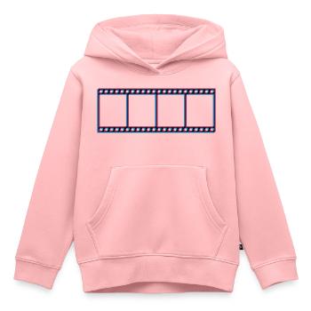 Film 3d film reel film vidéo cinéma regarder regarder - Sweat Premium à capuche enfant bio - rose - Devant - AI Model Kid Female (0cm)