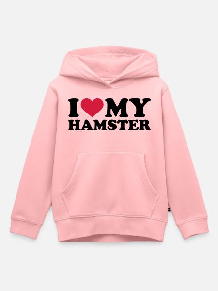 Hamster - Kinder Premium Organic Hoodie - Rosa