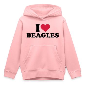 Beagle - Kinder Premium Organic Hoodie - Rosa - Vorne - AI Model Kid Female (0cm)
