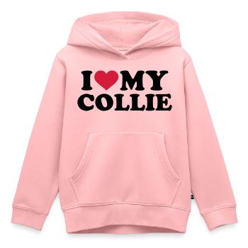 Collie - Kinder Premium Organic Hoodie - Rosa - Vorne - AI Model Kid Female (0cm)