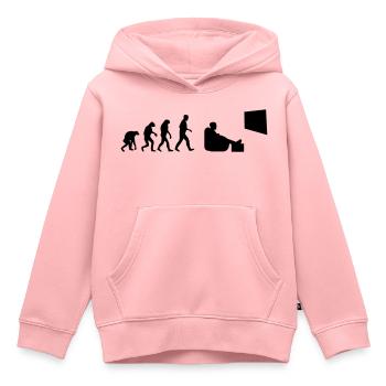 Fernsehen Bingewatching Serienmarathonevolution - Kinder Premium Organic Hoodie - Rosa - Vorne - AI Model Kid Female (0cm)