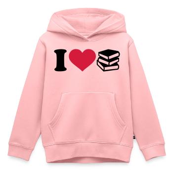 Bücher - Kinder Premium Organic Hoodie - Rosa - Vorne - AI Model Kid Female (0cm)