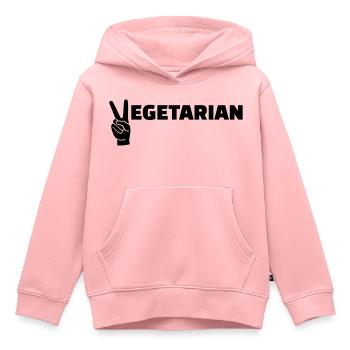 Vegetarier - Kinder Premium Organic Hoodie - Rosa - Vorne - AI Model Kid Female (0cm)