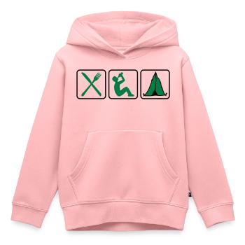 Eat Drink camp tent tents drinking alcohol beer pa - Kids Premium Organic Hoodie - rose - Front - AI Model Kid Female (0cm)
