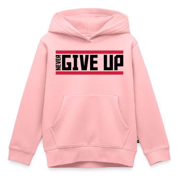 never give up red bars cool never give up lo - Kids Premium Organic Hoodie - rose - Front - AI Model Kid Female (0cm)