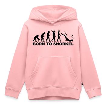Evolution Snorkeling - Kids Premium Organic Hoodie - rose - Front - AI Model Kid Female (0cm)