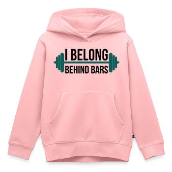 Fitness - Sweat Premium à capuche enfant bio - rose - Devant - AI Model Kid Female (0cm)