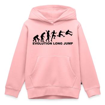 Evolution Long jump - Sweat Premium à capuche enfant bio - rose - Devant - AI Model Kid Female (0cm)