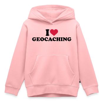 Geocaching - Kinder Premium Organic Hoodie - Rosa - Vorne - AI Model Kid Female (0cm)