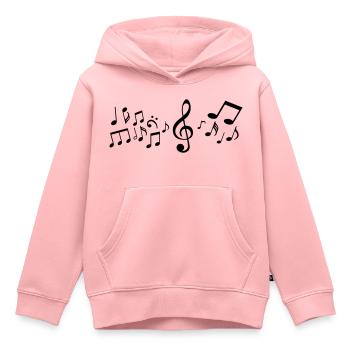 Melodie Musik Noten - Kinder Premium Organic Hoodie - Rosa - Vorne - AI Model Kid Female (0cm)