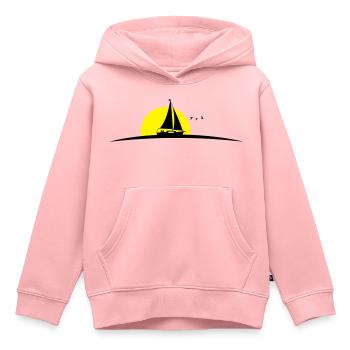 Segelboot - Kinder Premium Organic Hoodie - Rosa - Vorne - AI Model Kid Female (0cm)