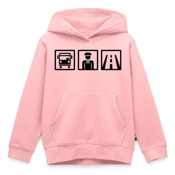 Busfahrer - Kinder Premium Organic Hoodie - Rosa - Vorne - AI Model Kid Female (0cm)
