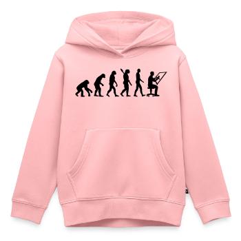 Dessinateur en bâtiment - Sweat Premium à capuche enfant bio - rose - Devant - AI Model Kid Female (0cm)