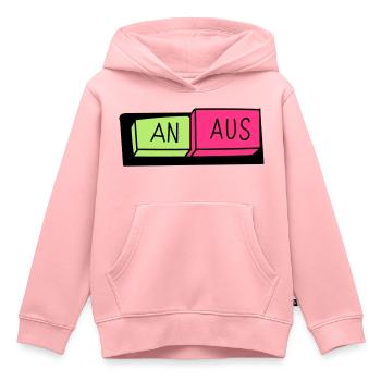 An / Aus Schalter - Kinder Premium Organic Hoodie - Rosa - Vorne - AI Model Kid Female (0cm)