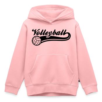 volleyball - Sweat Premium à capuche enfant bio - rose - Devant - AI Model Kid Female (0cm)