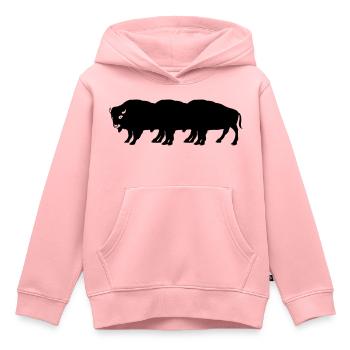 bisons - Kinder Premium Organic Hoodie - Rosa - Vorne - AI Model Kid Female (0cm)