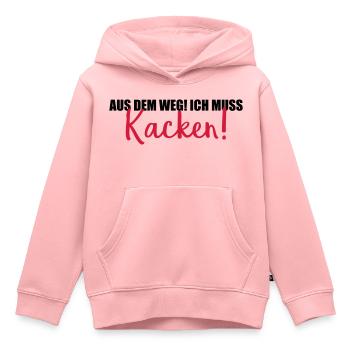 aus dem weg kacken - Kinder Premium Organic Hoodie - Rosa - Vorne - AI Model Kid Female (0cm)