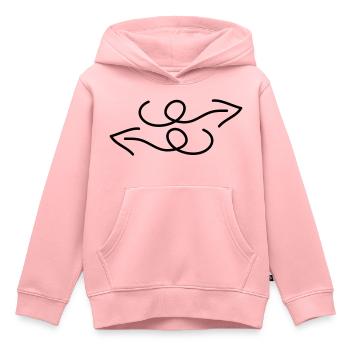 pfeile - Kinder Premium Organic Hoodie - Rosa - Vorne - AI Model Kid Female (0cm)