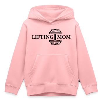 mom lifting design - Kinder Premium Organic Hoodie - Rosa - Vorne - AI Model Kid Female (0cm)