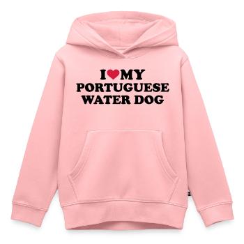 Portugiesischer Wasserhund - Kinder Premium Organic Hoodie - Rosa - Vorne - AI Model Kid Female (0cm)