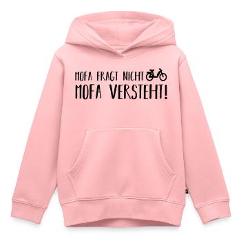 Mofa fragt nicht - Kinder Premium Organic Hoodie - Rosa - Vorne - AI Model Kid Female (0cm)