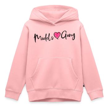 maedels gang heart - Kinder Premium Organic Hoodie - Rosa - Vorne - AI Model Kid Female (0cm)