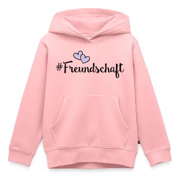 freundschaft herzen - Kinder Premium Organic Hoodie - Rosa - Vorne - AI Model Kid Female (0cm)