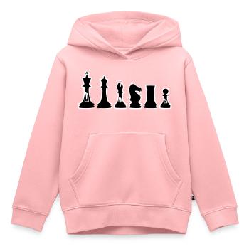 Schach - Kinder Premium Organic Hoodie - Rosa - Vorne - AI Model Kid Female (0cm)