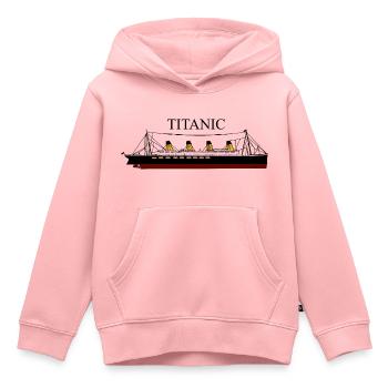 Titanic en couleur - Sweat Premium à capuche enfant bio - rose - Devant - AI Model Kid Female (0cm)