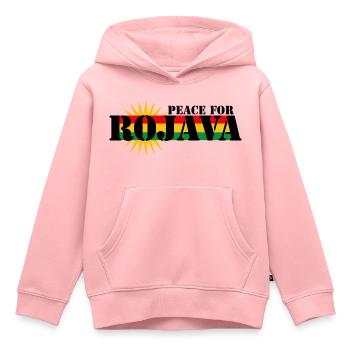 Peace For Rojava 2 Kurdistan T-Shirt - Kinder Premium Organic Hoodie - Rosa - Vorne - AI Model Kid Female (0cm)