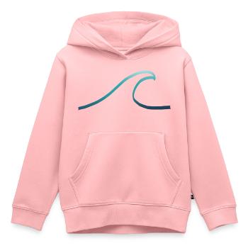 Turquoise wave - Sweat Premium à capuche enfant bio - rose - Devant - AI Model Kid Female (0cm)