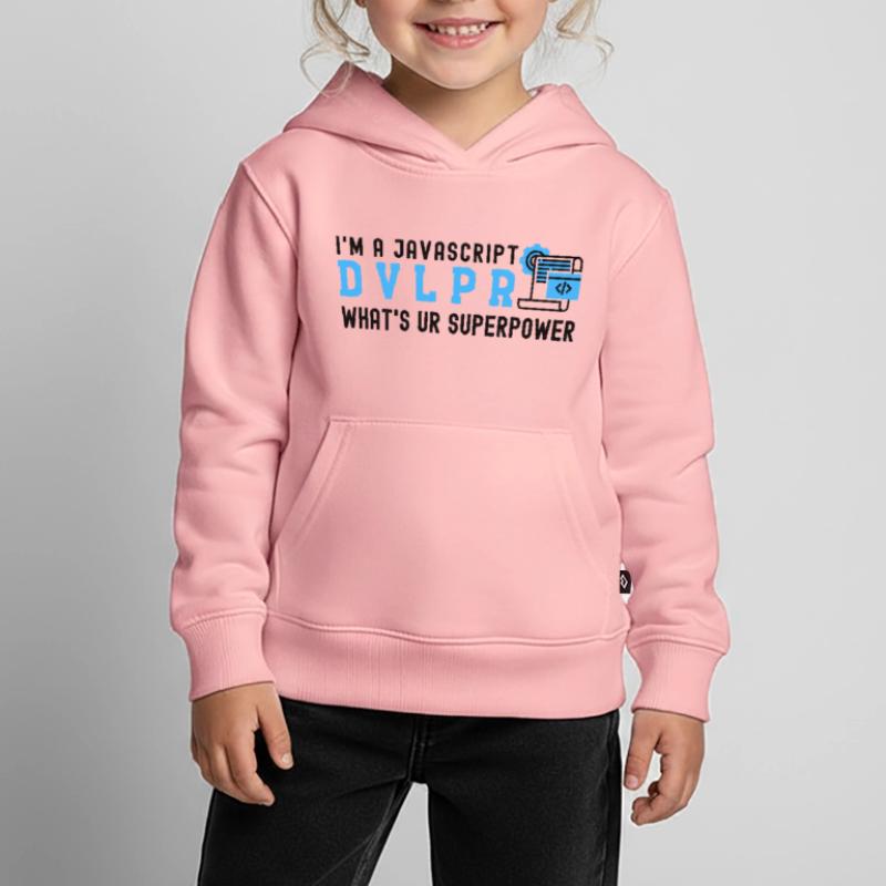I'm a Javascript Developer what's your Superpower Kids Premium Organic Hoodie