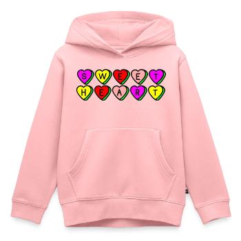 Mon petit cœur - Sweat Premium à capuche enfant bio - rose - Devant - AI Model Kid Female (0cm)