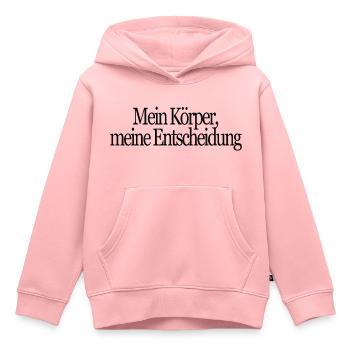 Mein Körper, meine Entscheidung - Kinder Premium Organic Hoodie - Rosa - Vorne - AI Model Kid Female (0cm)