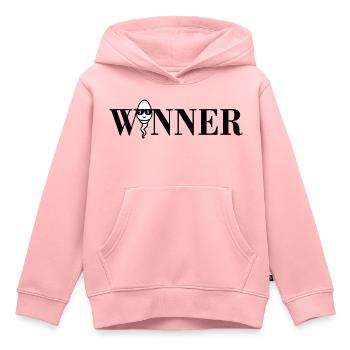 Winner Spermien - Kinder Premium Organic Hoodie - Rosa - Vorne - AI Model Kid Female (0cm)