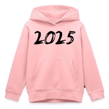 2025 Jahreszahl Datum Zahl Anno Kalenderjahr - Kinder Premium Organic Hoodie - Rosa - Vorne - AI Model Kid Female (0cm)
