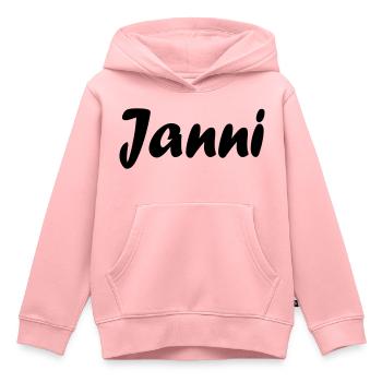 janni - Kinder Premium Organic Hoodie - Rosa - Vorne - AI Model Kid Female (0cm)