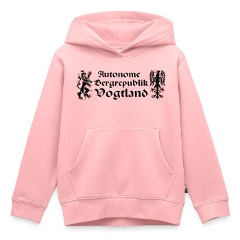 Vogtland autonom Greif Löwe Sachsen Bergrepublik - Kinder Premium Organic Hoodie - Rosa - Vorne - AI Model Kid Female (0cm)