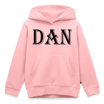 dan - Kinder Premium Organic Hoodie - Rosa - Vorne - AI Model Kid Female (0cm)