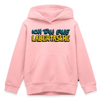 lustige Aussage ich bin eine Labertasche - Kinder Premium Organic Hoodie - Rosa - Vorne - AI Model Kid Female (0cm)