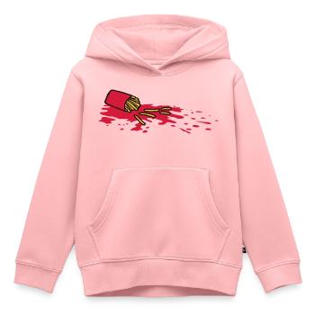 Tatort Français frites - Sweat Premium à capuche enfant bio - rose - Devant - AI Model Kid Female (0cm)