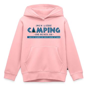 campen arbeit campingwagen lustige sprüche camper - Kinder Premium Organic Hoodie - Rosa - Vorne - AI Model Kid Female (0cm)