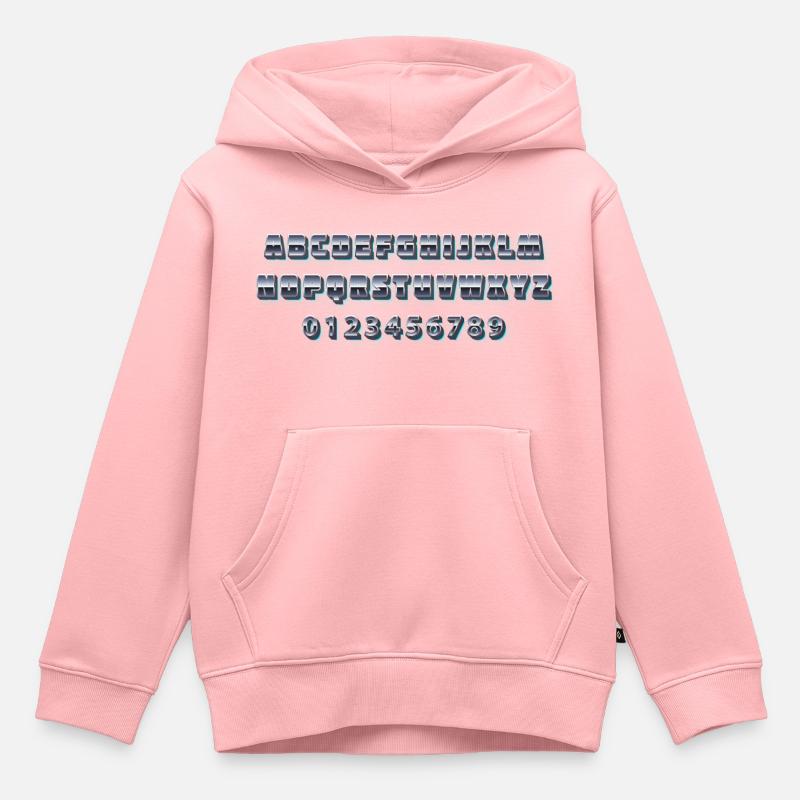 Alphabet d’arcade - Sweat Premium à capuche enfant bio - rose