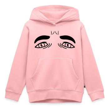 Conception de Crying Sad Eyes - Sweat Premium à capuche enfant bio - rose - Devant - AI Model Kid Female (0cm)