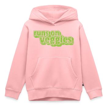 Vegan Vegetarian Vegetable Vintage I Gift - Kids Premium Organic Hoodie - rose - Front - AI Model Kid Female (0cm)